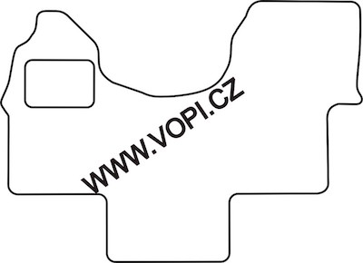 Koberec do kabíny Mercedes Sprinter obytné auto 2006 - 2018 Perfectfit krátký cípu mezi sedadly (2944)